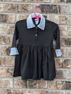 Simple Wednesday Addams dress (9-12 mo)