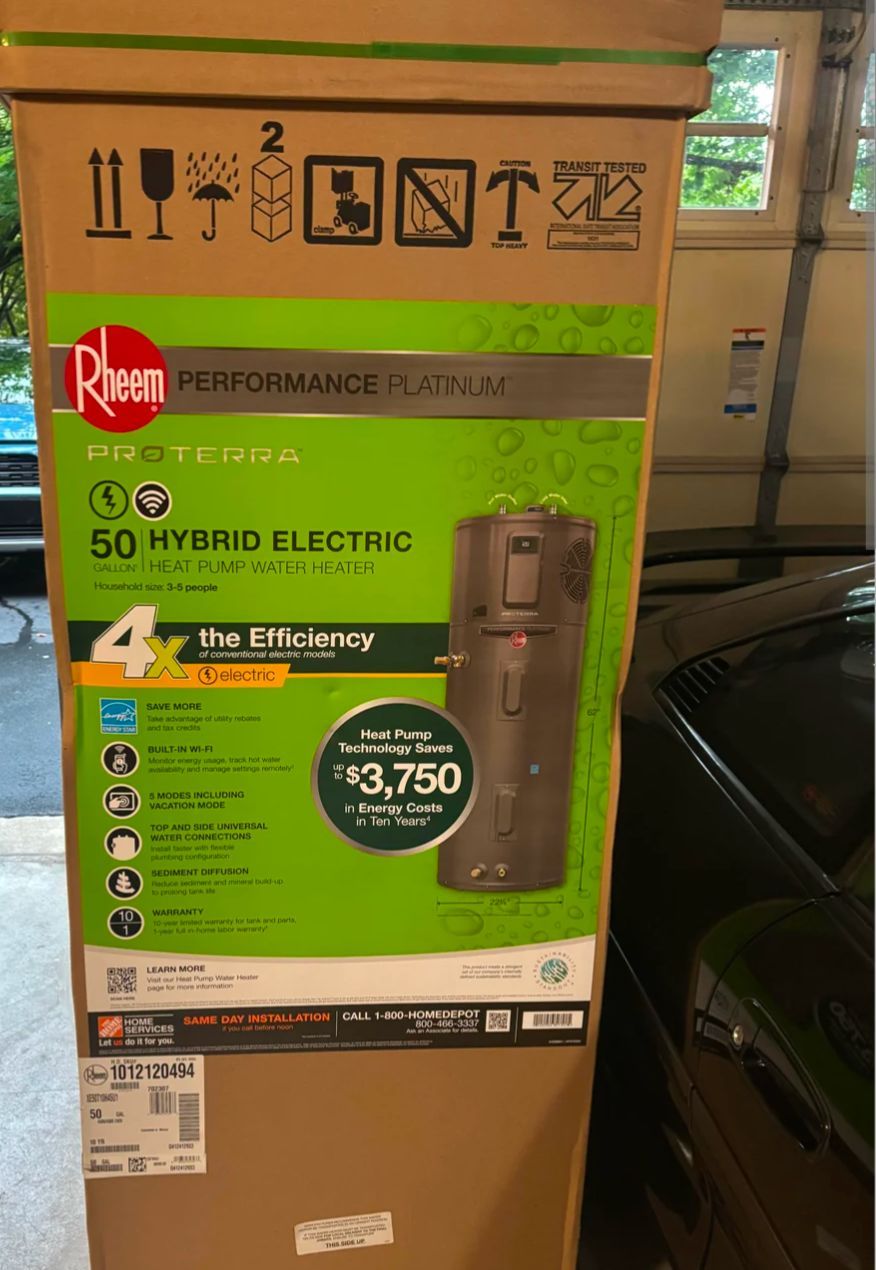 New Rheem Hybrid Hot water heater