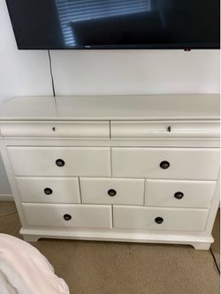 White 9 drawer dresser