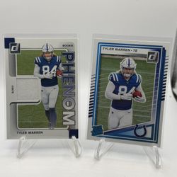 2025 Tyler Warren Patch And Rated Rookie