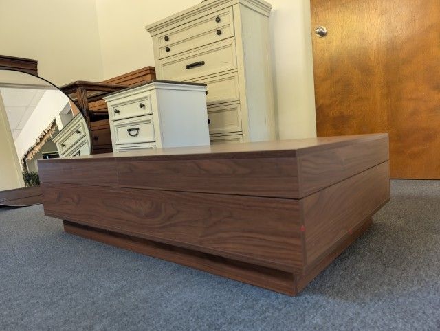 Modern Walnut Rectangular Coffee Table