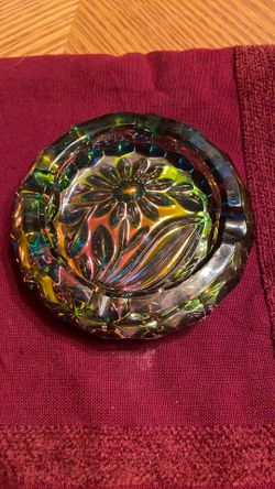 Vintage Federal Iridescent Carnival Glass Trinket Dish