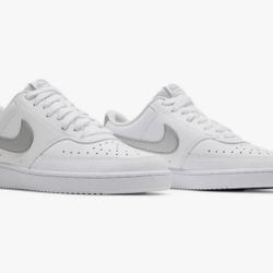 White Nike Low Top Court Vision Size 11.5