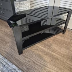 Black /Glass TV Stand 
