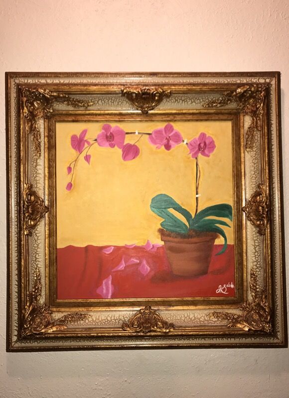 Oil painting of orchid