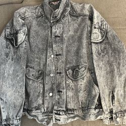 American Male Acid Stone Washed Denim Jacket