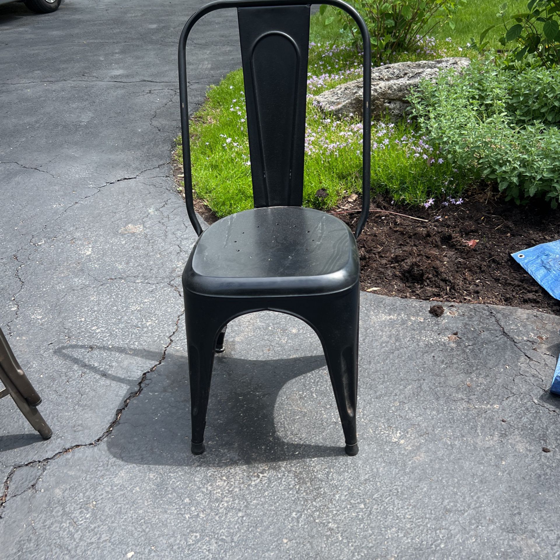 Black Metal Chair $5