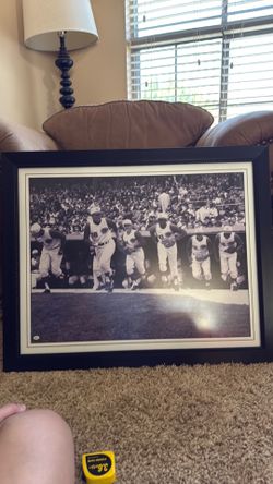 Framed Pete Rose Cincinnati Reds First Game-COA by Online Authenticity