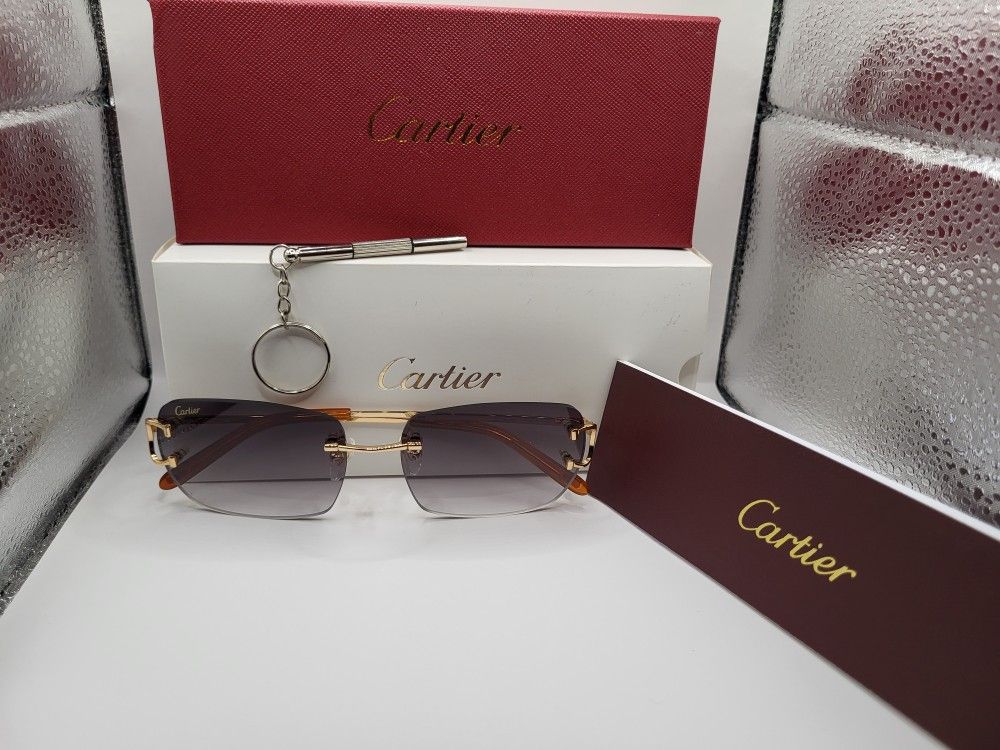 Cartier Glasses Rimless(Gray)