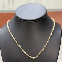14k Gold Solid Classic Rope Chain 