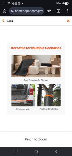 Moving Blankets 6-Pcs 80 x72 in. (35 lbs/dz) Cotton Fill, Heavy Duty Fabric for Shipping, Protect Furniture