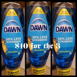 3 DAWN ORIGINAL EZ-SQUEEZE (22oz BOTTLES) FOR $10/$10 POR LOS 3