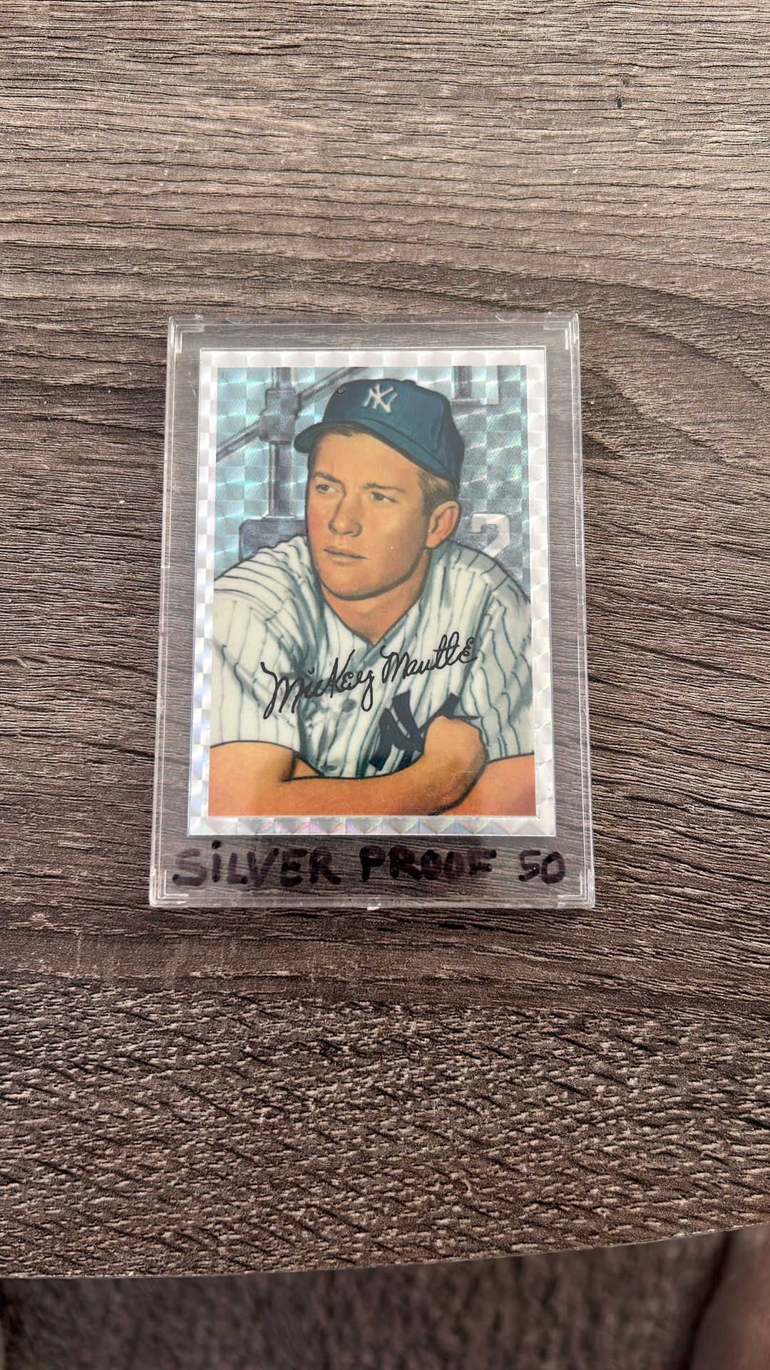 Mickey Mantle Autographed Baseball Card