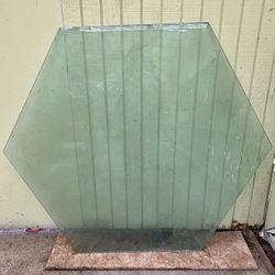Hexagonal Glass Table Top