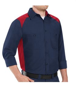 Redkap - Men's Long Sleeve Motorsport Shirt, 2 Shirts, XXL Long with American Flag (see photo #6)
