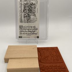 2004 Stampin’ Up! Christmas Carolers Rubber Stamp New