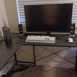 Black L Shaped Computer Desk