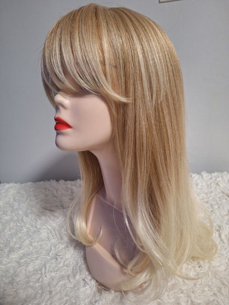 Human Hair Blend Wig 