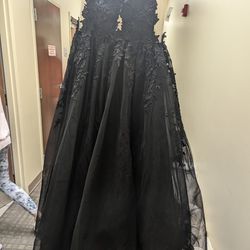 Black Wedding Prom Dress 16-18  $200