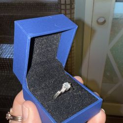 Sterling Silver Engagement Ring 