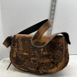 Beautiful 70's Style Heavy Weight Handmade Full Grain Leather Bag #P