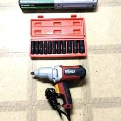 1/2" Impact Wrench Gun, Impact Sockets, Torque Wrench
