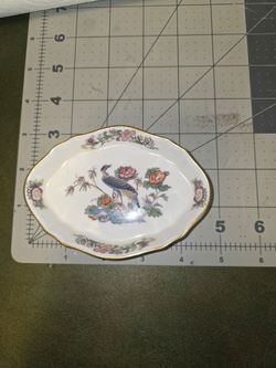 Vintage Wedgewood Katani Crane Trinket /tea bag Dish