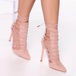 Fashion Nova size 7 Pink Nude heels