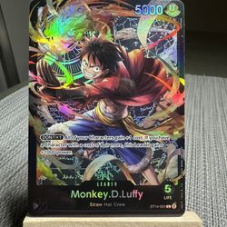 One Piece Starter Deck Monkey.D.Luffy (001) ST14-001 3D2Y Foil Mint Condition