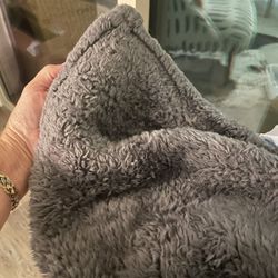 King Size Fleece Blanket- Like New- Gray