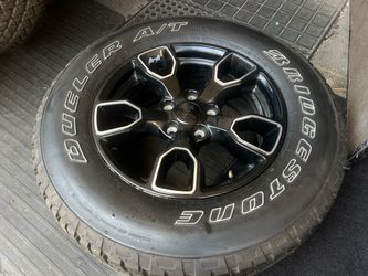 5 RIMS AND NEW TIRES for Jeep Wrangler Rubicon