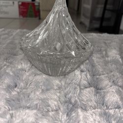 crystal kiss candy glass dish 