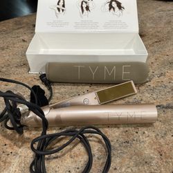 TYME Rose gold Iron Original Straightener Flat Curling Iron Hair Styler 2-in-1 Beach Waves