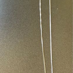 Lab created white sapphire necklace with .925 sterling silver chain