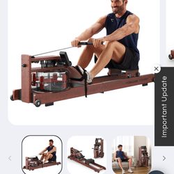 YOSUDA Wooden Water Resistance Rowing Machine