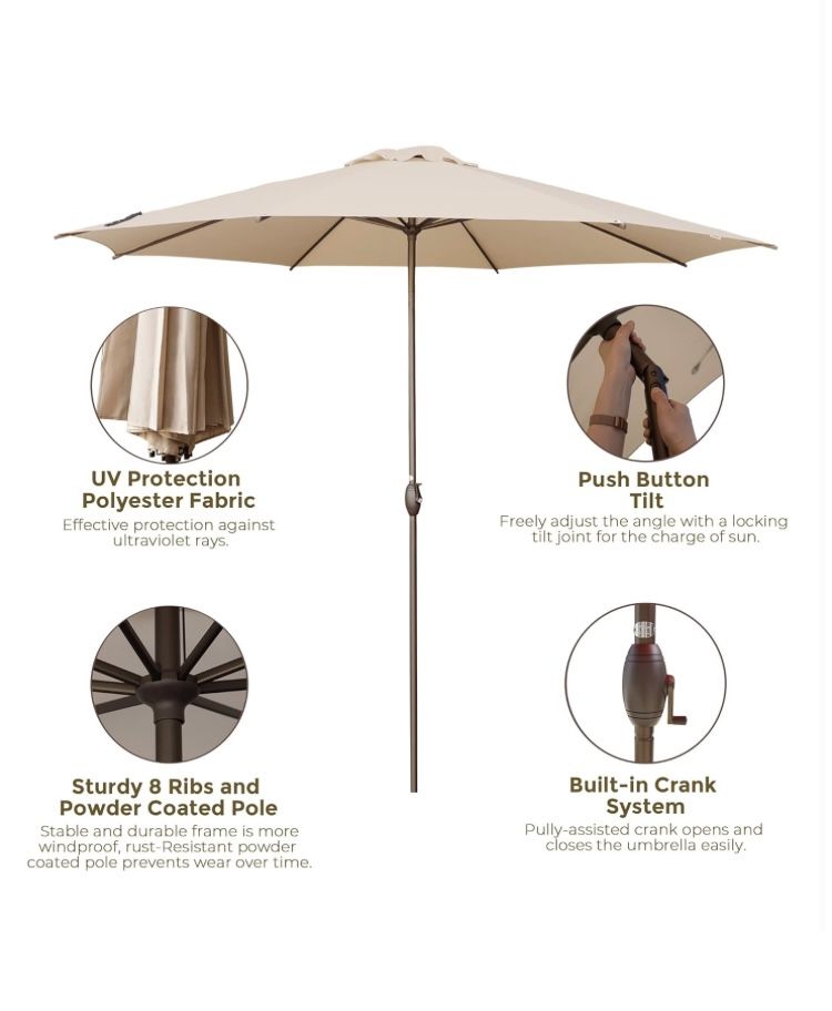 california umbrella 6' patio umbrella California Umbrella 6 ft. Woodgrain Aluminum Commercial Market Patio  Umbrella Fiberglass Ribs and Push Lift in Macaw Sunbrella ALTO604202-5429