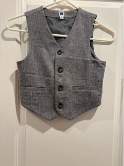 Janie and Jack Boys Gray Dress Vest Size 6