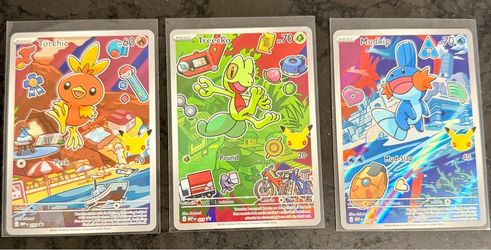 2026 Pokemon Treecko Torchic Mudkip Promo Set MEP 055 056 057 Hoenn NM