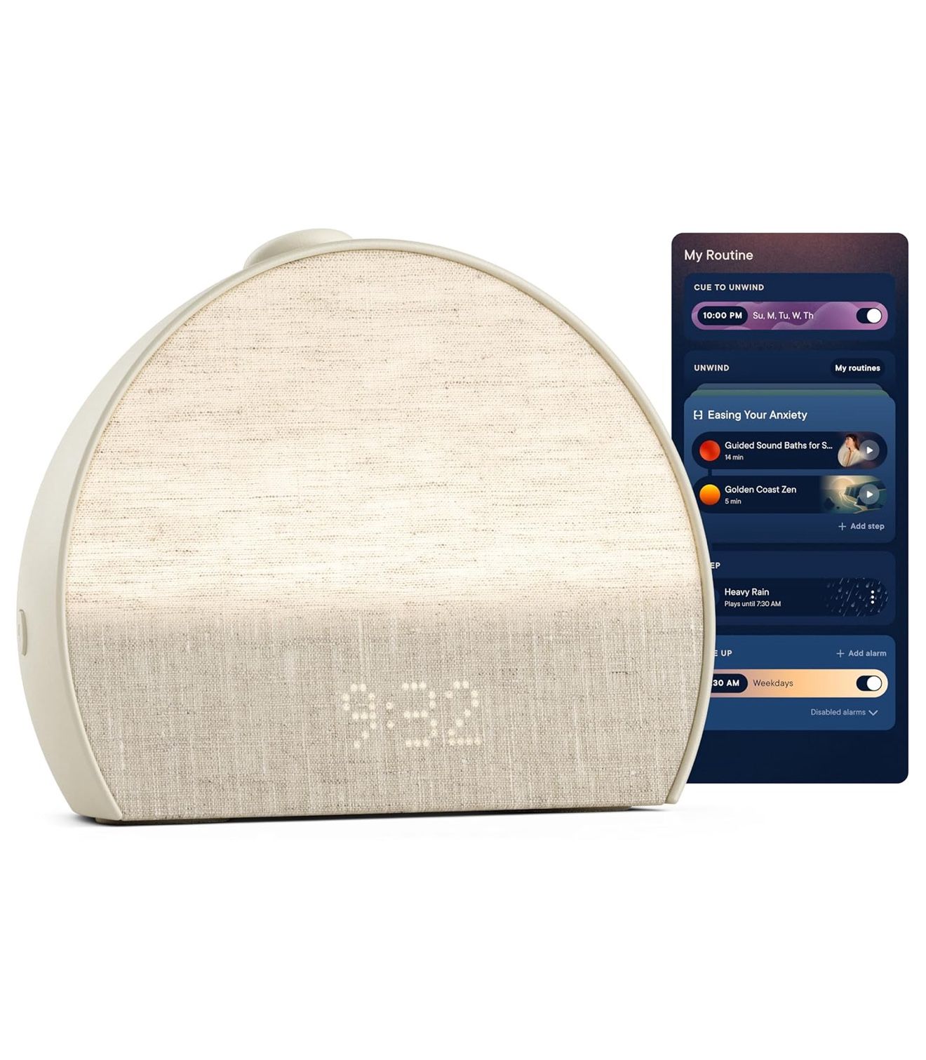 Hatch Restore 3 Sunrise Alarm Clock, Sound Machine, Smart Light (Putty) - White Noise, Screen-Free Sleep Routine