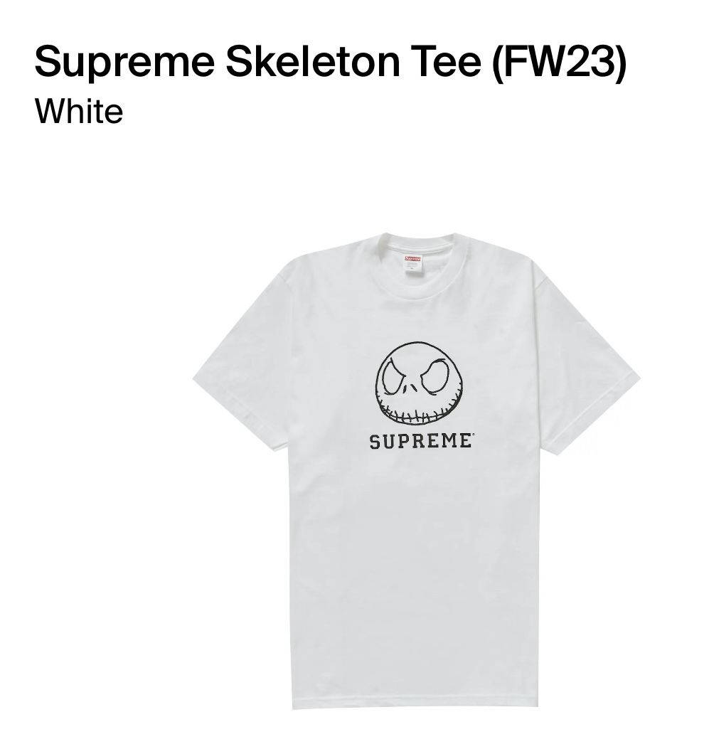 Supreme x Disney Jack Skellington Tee (Sz. M)