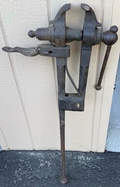 Vintage Blacksmith Leg Vise 39H x 19W