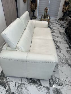 White leather Sofa bed