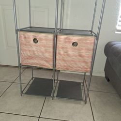 Gray Stand With Baskets Is Plus