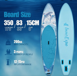 ✨️Brand new✨InnoExpo Inflatable Dolphin Stand Up Paddle Board with seat