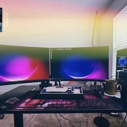 2 screens & stands. ASUS TUF 32 Inch Curved Gaming Monitor - QHD (2560 x 1440), 165Hz (Supports 144Hz)