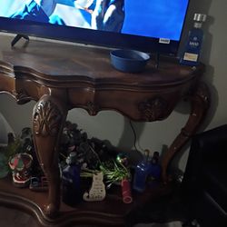 19 Century Antique Wooden Vonsole