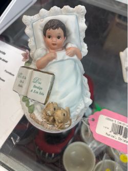 Vintage ceramic musical figurine