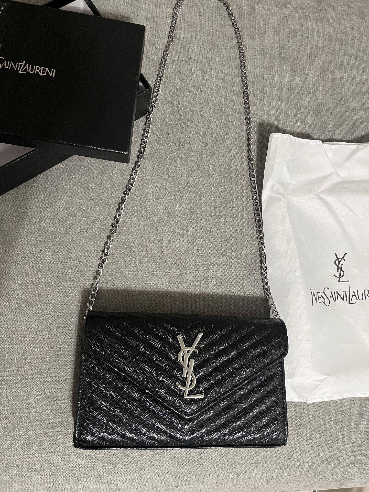 YSL Women Cross Body Bag With Accessories Included