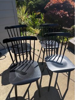 4 Black Design within Reach Salt Chairs
