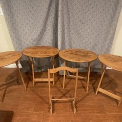 Table Trays set of 4 Oakwood vintage